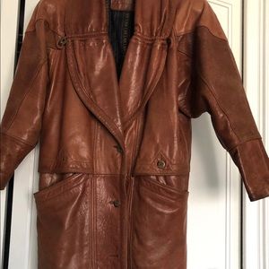 Leather coat